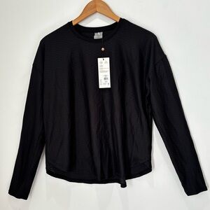 Calla Black Athletic Long Sleeves Shirt Top Active Training Size Medium NEW A86